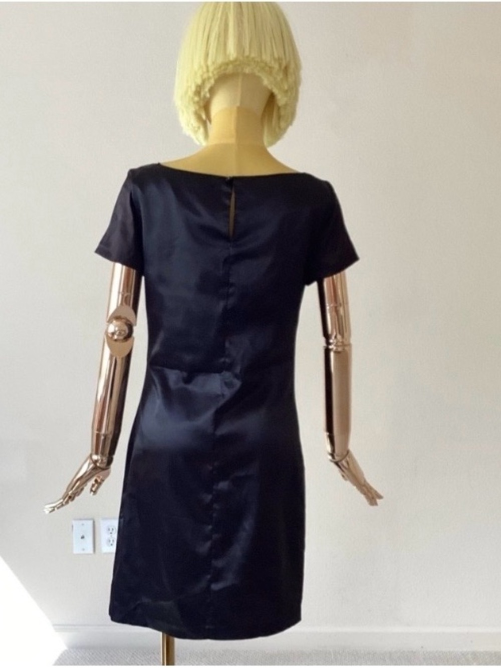 Zara Black Portrait Print Short Sleeve Shift Dress SZ S - Picture 3 of 6